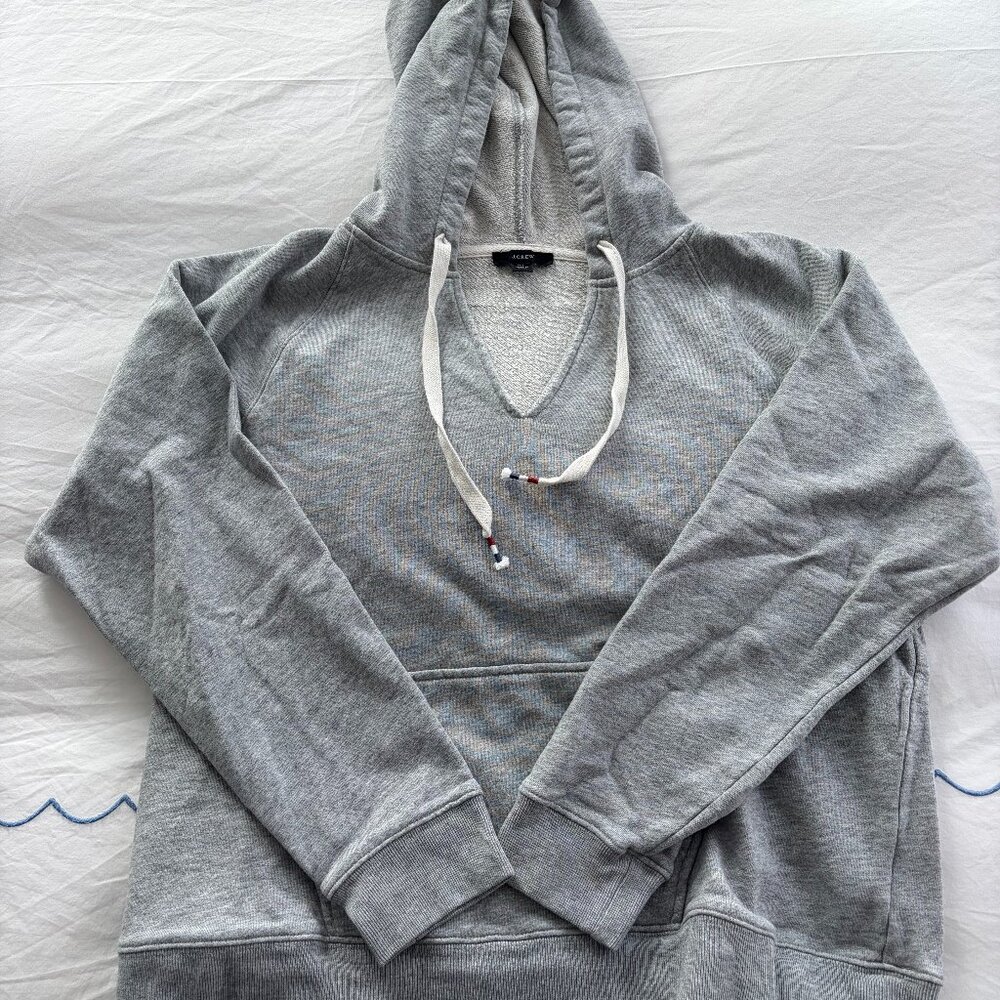 J CREW Sweater grey with hood